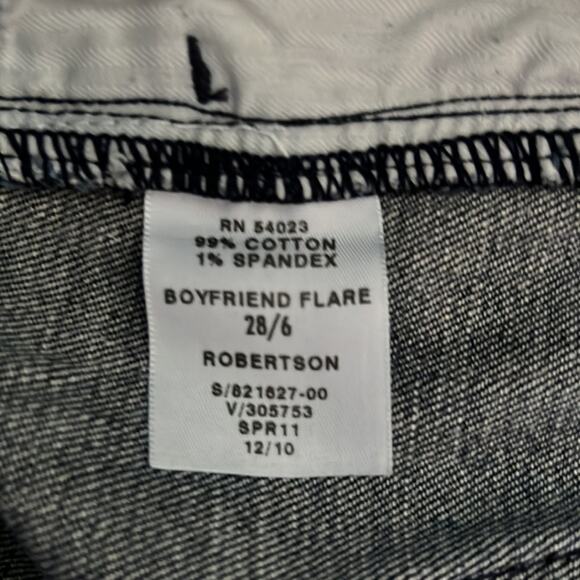 1969 Gap Boyfriend Flare Jeans Blue Denim Size 28/6 - Picture 5 of 9